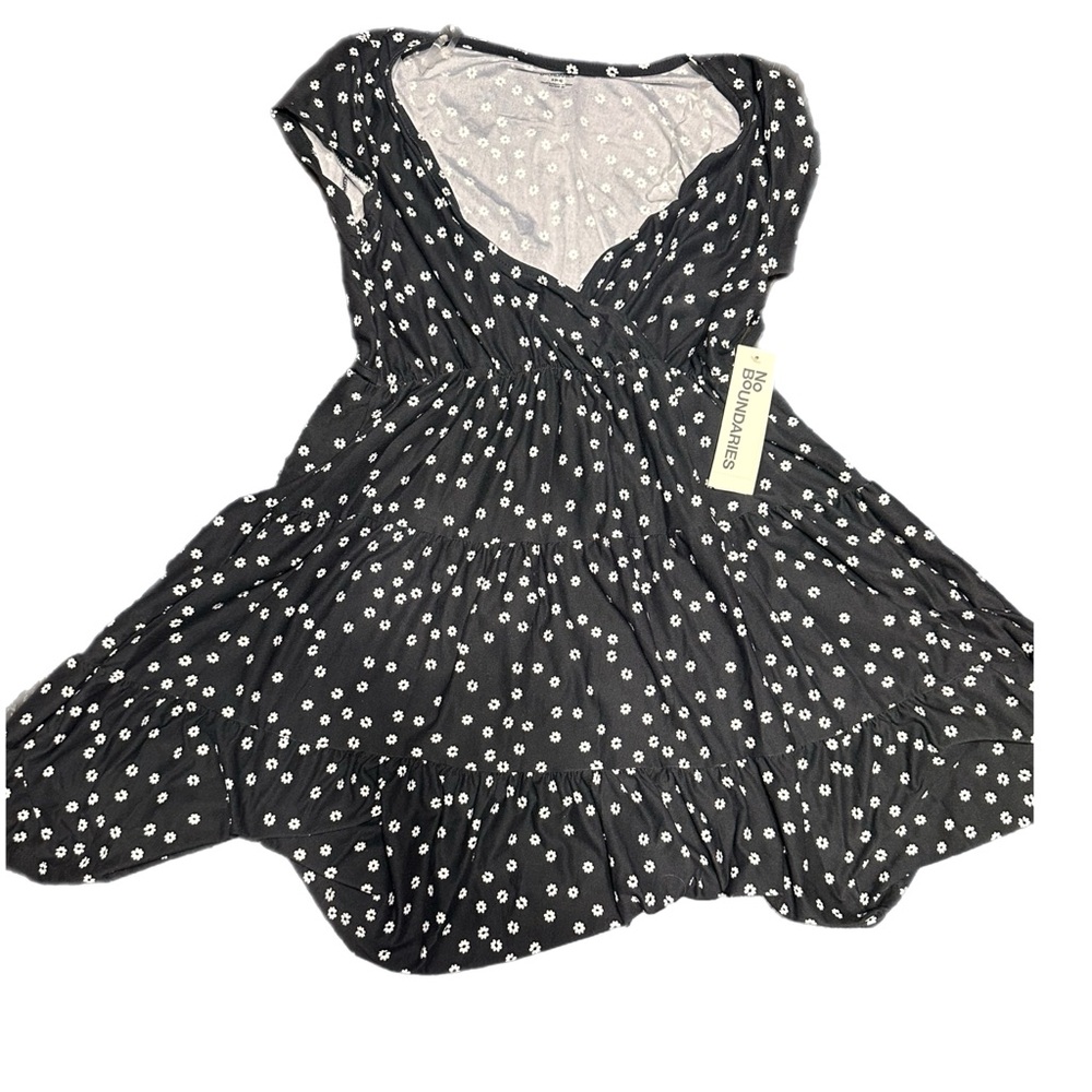 No Boundaries Black and White Polka Dot Mini Dress